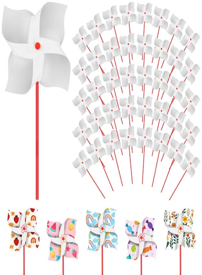 Sabary 148 Pcs Autumn Crafts Color Your Own Paper Pinwheel White Blank Paper Pin Wheels with Crayons DIY Wind Spinners Bulk Crafts for Kids School Work Home Craft Activities - Image 1